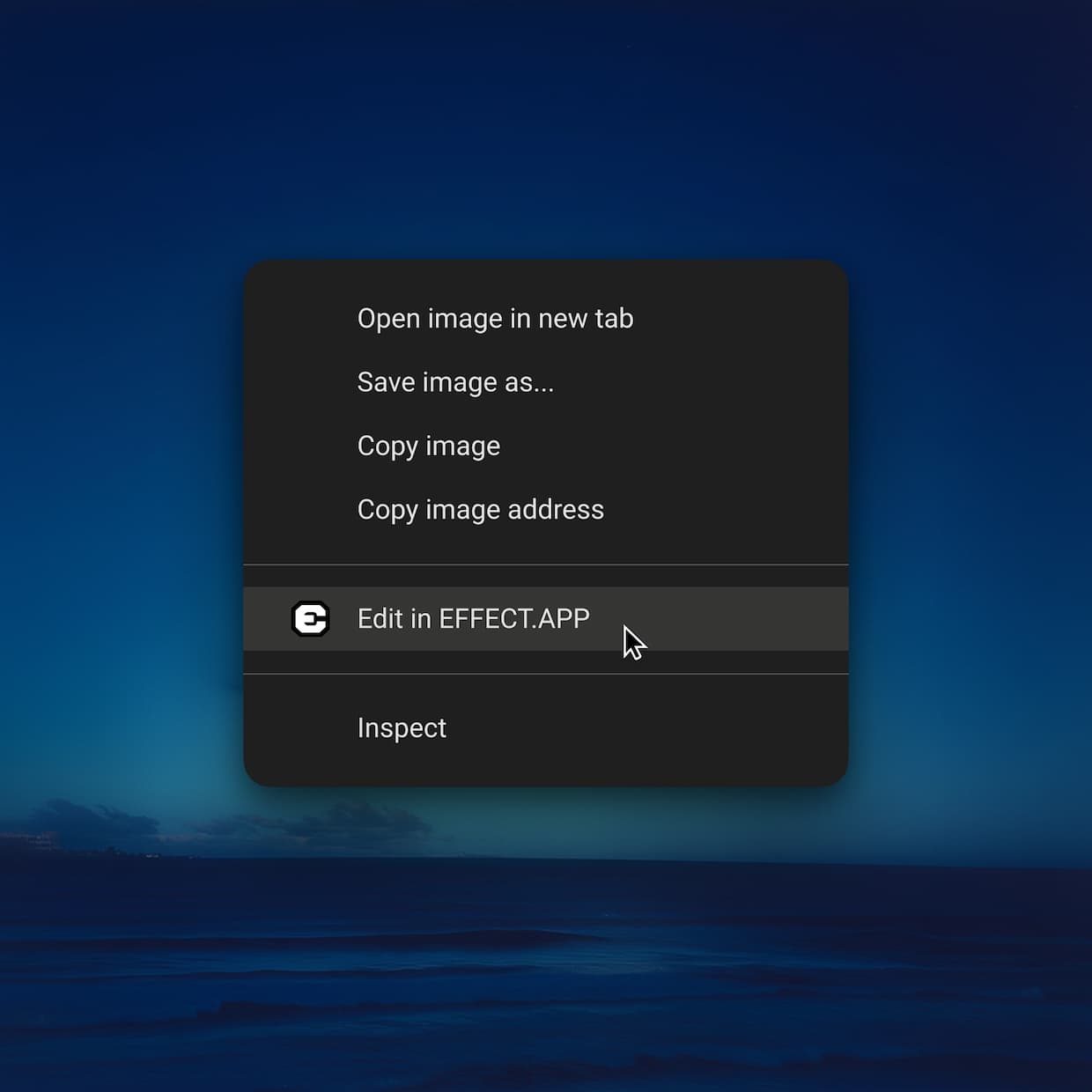 One-click image transfer