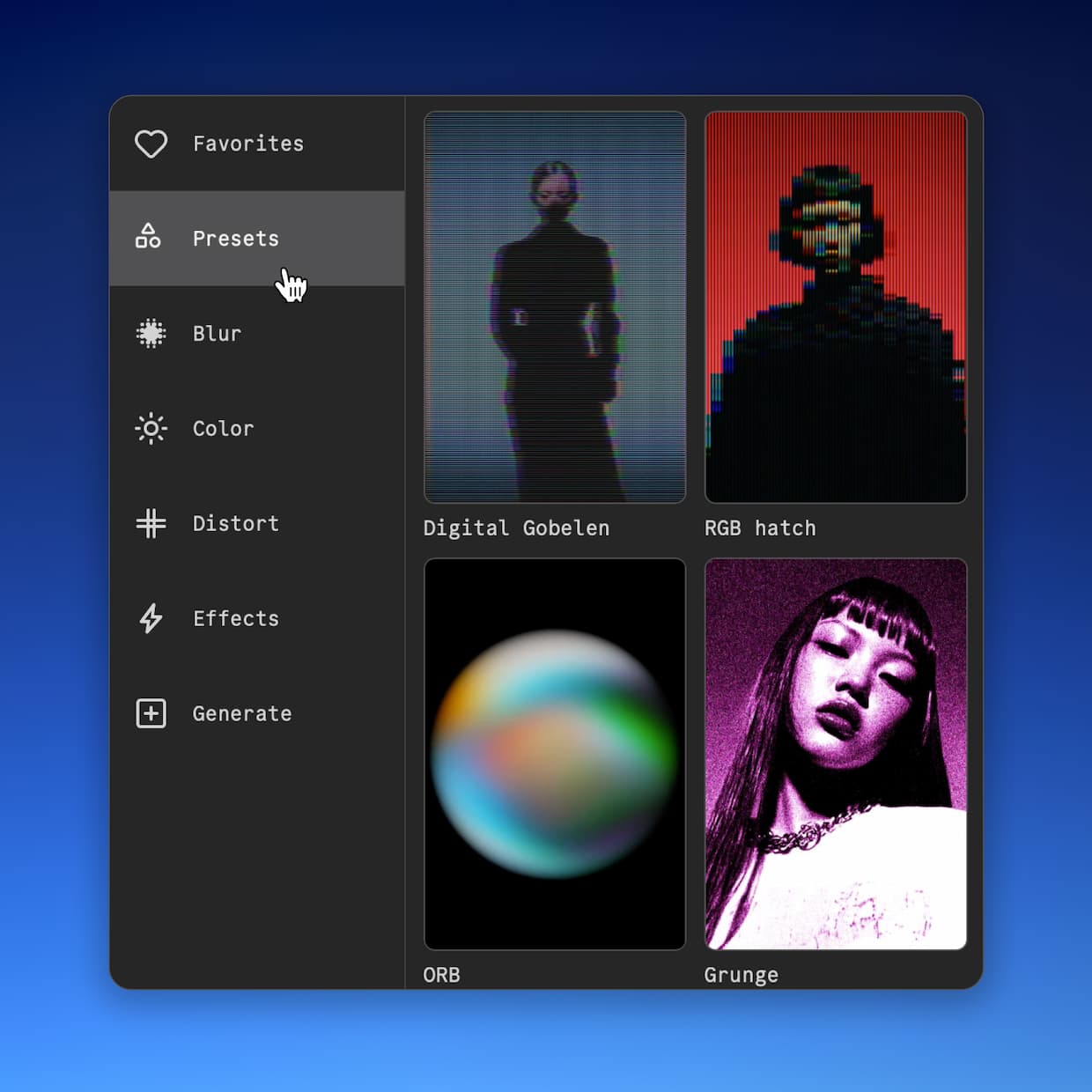 Try curated presets
